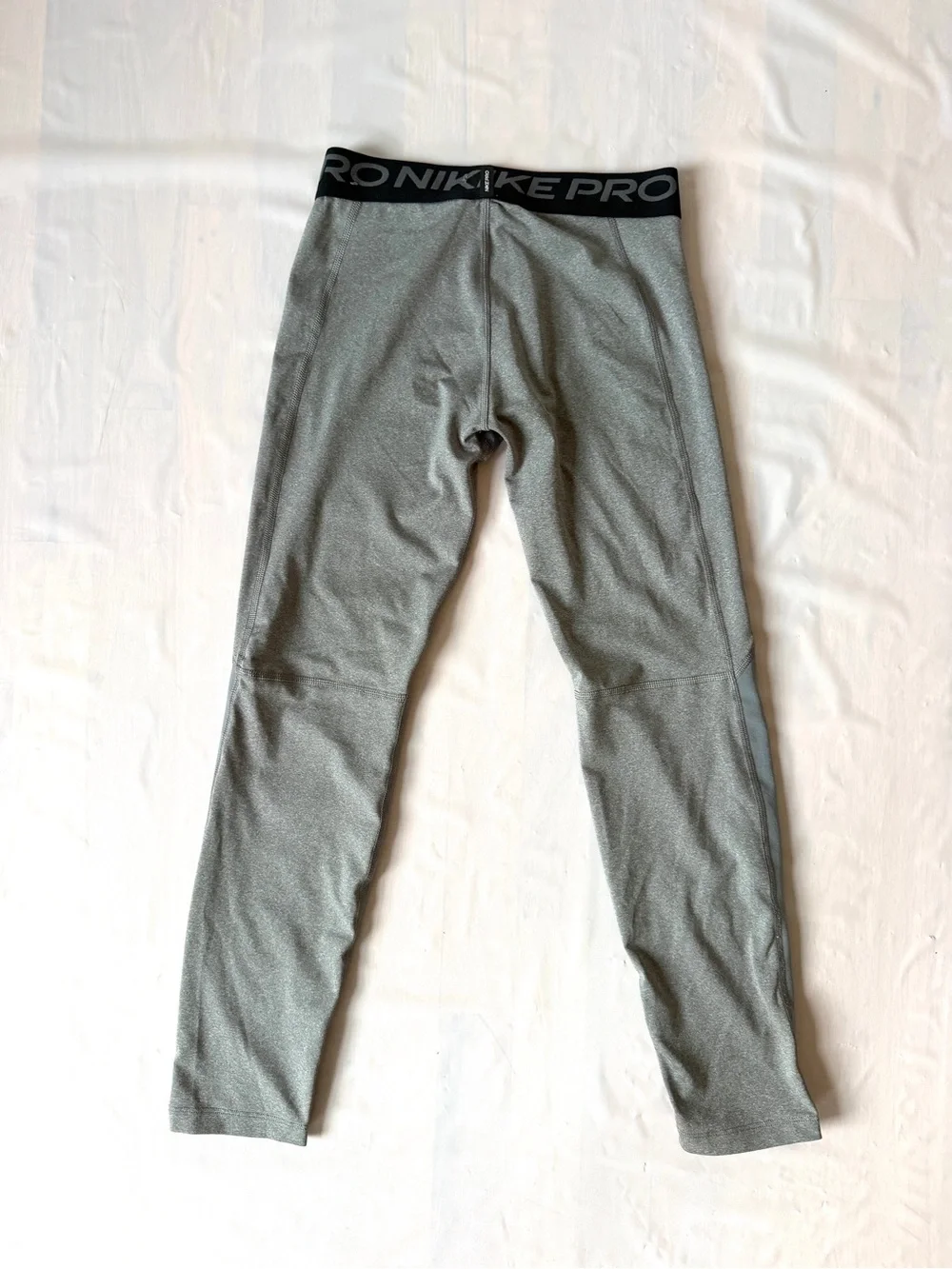 Nike Pro tights boys big kids gray dri-fit base layer training size M CK4546